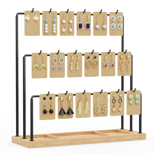 ZHAOGMQH Earring Display Stands for Selling,Jewelry Stand for Vendors Craft Shows,Jewelry Holder Display for Earring, Bracelet,Hair Accessories, Rings, Necklaces,keychains, Retail Display Rack