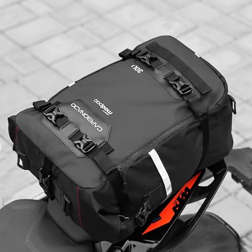 Image of Carbonado Modpac 30L | 100% Waterproof Motorcycle Tailpack | Saddle Bag | Crash Guard Bag (Black) | Polyester