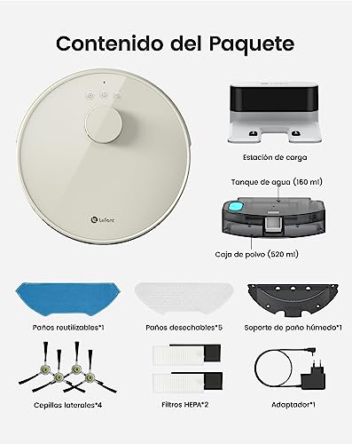 Image of Lefant M1 Robot Vacuum and Mop Combo, Precision Mapping with Lidar & dToF Sensors, Max 4001Pa Suction, Robotic Vacuum Cleaner with Sonic Mopping, WiFi /App /Alexa Control