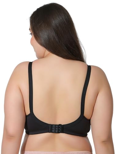 Image of MAROON Cotton Satin Blend Seamless Non Padded Non-Wired Full Coverage Women Minimizer Bra