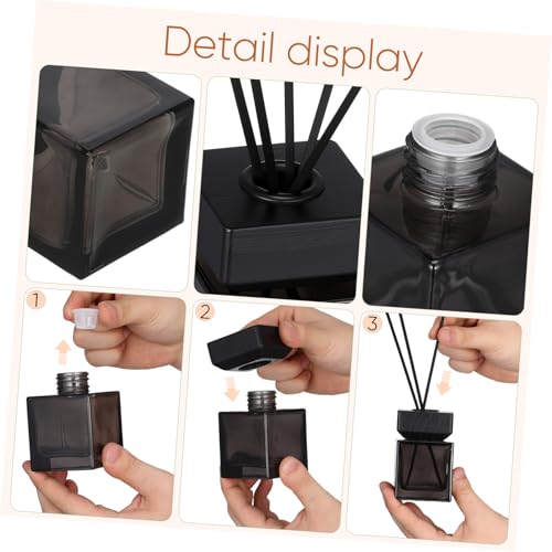 Set de Difusor Cuadrado de Fragancia 100ml con Tapa de Madera y Varillas miniatura 3