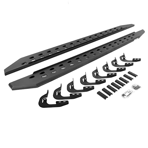 Go Rhino RB20 Slim Running Boards & Brackets | Galvanized Steel, Textured Black | 69443687SPC | Fits 2022-2024 Toyota Tundra Crew Max Pickup