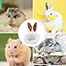Happyyami Pet Hat for Small Animals Warm Plush Headgear Adorable Bunny Ears for Hamsters Kittens and Great for Christmas Parties and Photoshoots