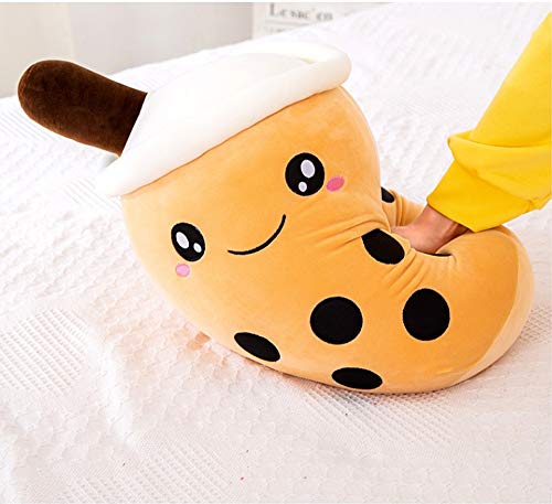 Kowaka Boba Plushie pluche kussen, creatieve bel melk thee cup vormige knuffelen kussen gevuld speelgoed, bruin schattig… - Image 7