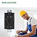 Wengart Generator GFCI Outlet,AC125V 20Amp 60Hz,Meet UL2018,Self-Test Industrial Grade for Industrial Generators and Other Machines,Black (2Pack)