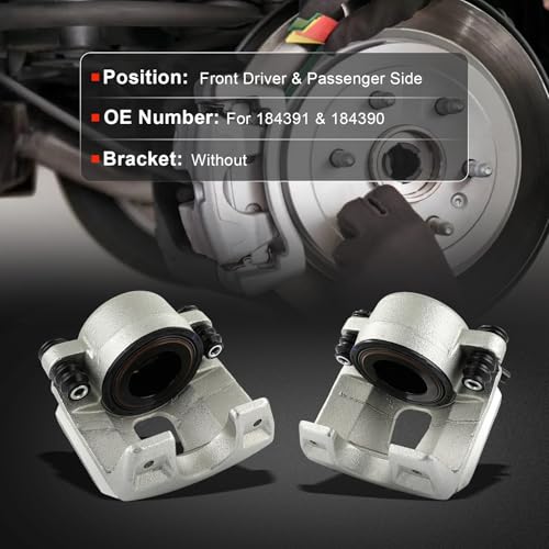 Image of cciyu Front Left & Right Brake Calipers Assembly 184391 184390 For Ford For Bronco /For E-150 /For E-150 Club Wagon /For E-150 Econoline /For E-150 Econoline Club Wagon /For Econoline /For F-150