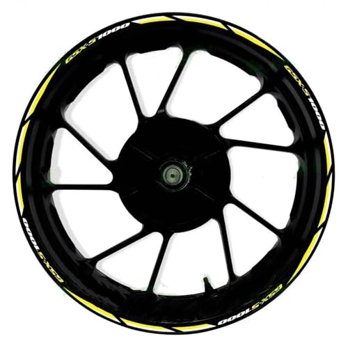 Aufkleber Motorrad Motorrad-Felgenaufkleber Für Suzuki GSX-S1000 GSXS1000 GSX S1000 17 Zoll Aufkleber Reflektierendes Streifenband Felge Wetterfeste Felgenaufkleber(Farbe 18)