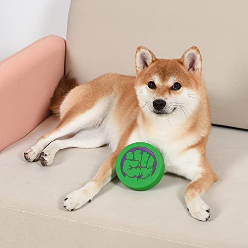 Marvel Comics for Pets Hulk-Hundespielzeug aus Vinyl, quietschendes Hundespielzeug mit dem unglaublichen Hulk-Faust-Logo, Kollektion, quietschendes Hundespielzeug, kleines Hundespielzeug
