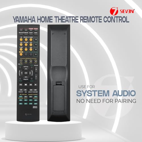 Image of 7SEVEN Compatible Home Theatre Remote Control RAV315 for Yamaha AV Receiver Home Audio RX-V461 RX-V561 377 640 WN22730 EU RAV311 HTR-6040 HTR-6050 HTR-6230 and Many More Model