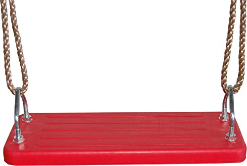 OTITU Just Fun Asiento Columpio de Goma con Cuerda y con Placa de Metal – Rojo