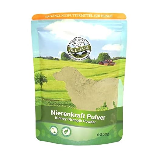 Bellfor Nahrungsergänzung für Hunde Nierenkraft - Pulver, Unterstützung die Entgiftung der Nieren - 250g
