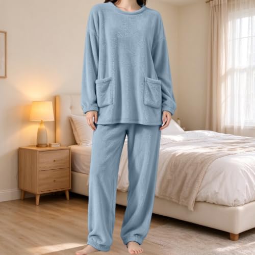 Flannel Pajamas for Women Set 2026 Winter Plus Size Cozy Soft Loungewear - image 3