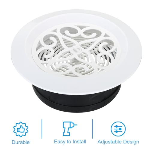 Diffuseur de plafond orientable en ABS blanc avec moustiquaire intégrée - 4