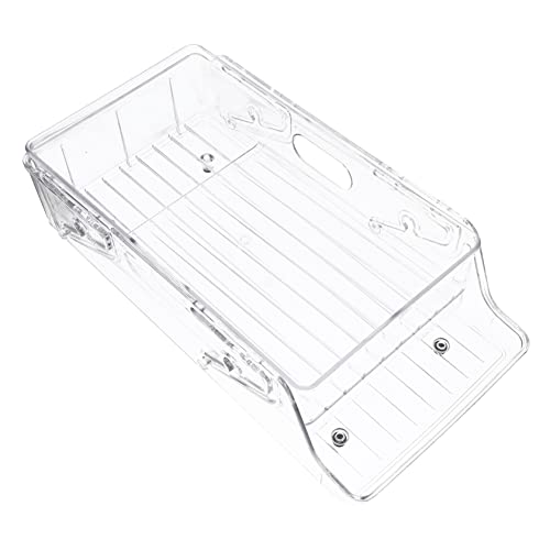 Alipis Home Accessory Plastic Fridge Organizer Bin Double Layer Soda Can Dispenser for Drinks Pop Beer