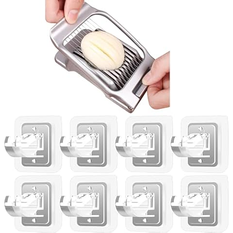 Codoule 8PCS No Drill Curtain Rod Bracket with Egg Slicer Cover