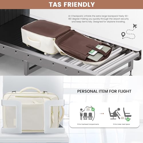 LOVEVOOK Travel Backpack Carry on Flight Approved, Personal Item Travel Backpack for Women, Waterproof 40L Large Laptop Backpack fit 17 inch Laptop with 3 Packing Cubes2