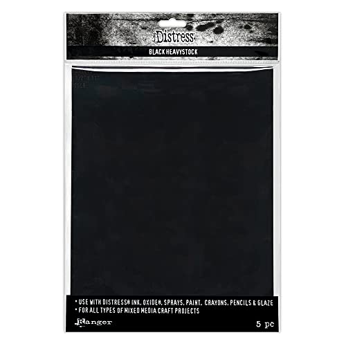 Cartulina Tim Holtz Distress Black Heavystock de 8.5x11 pulgadas para manualidades
