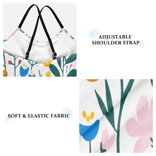 Wildflowers Girl Bathing Suits, Girls Athletic Swimsuit, Beach Swimsuit Girls 3-10T with Adjustable Shoulder Strap3