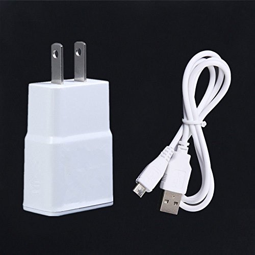 NiceTQ Wall AC Power Charger + USB Charging Data Cable for Samsung Galaxy Tab A 9.7" SM-T550 SM-T555 Tablet