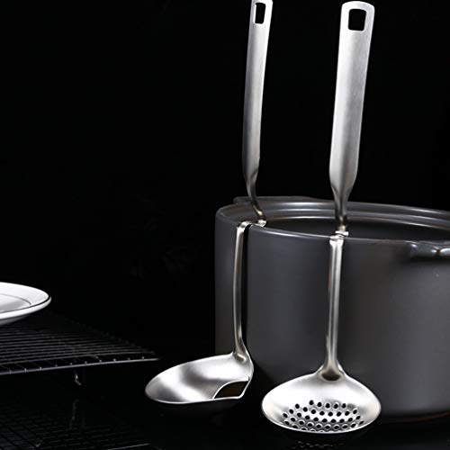 Hemoton Concha de sopa separador de óleo, cabo ergonômico, removedor de gordura, colher de filtro de