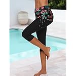 ECUPPER Womens Swim Shorts Capris Swimming Leggings Boardshorts Stretch High Waist Swimsuit Pants for Beach Surf - Image 2