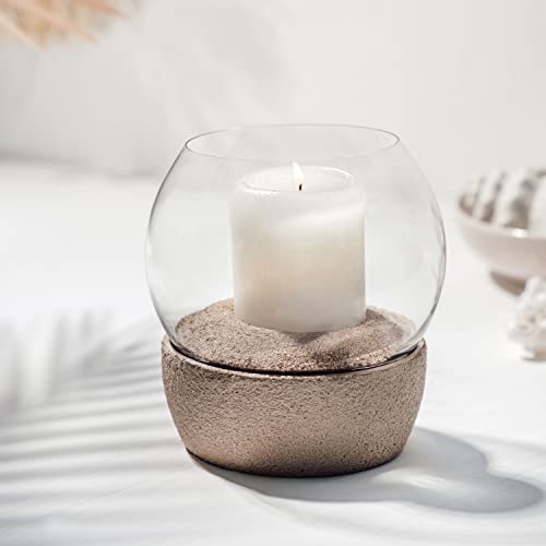 like. by Villeroy & Boch - Perlemor Home hurricane lamp 155 mm, Sand, 15,5x15,5x16cm - Image 2