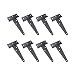 Geesatis Set of 8 Black Best Quality Iron T Hinge Door Gate Cabinet Shed Hinge Wrought Hardware, Heavy Duty, Easy Installation, 4"