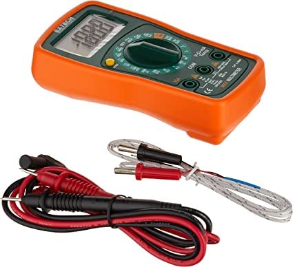 Digital Multimeter For Measuring Voltage (Upto 600V) & Current (Upto 10A) For Hvac, Heavy Industries, Home Appliances | Model: Extech Mn35 #TOP6