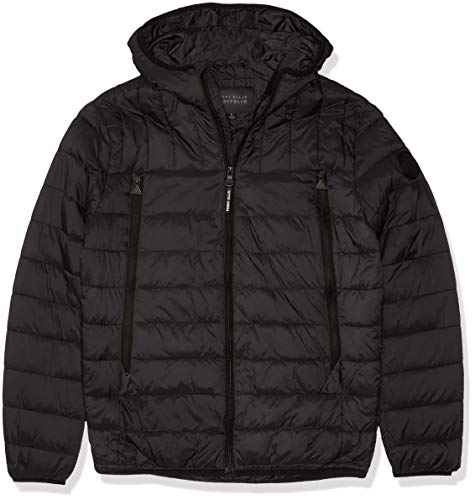 Perry Ellis Men's Packable Puffer Jacket, Black, Medium