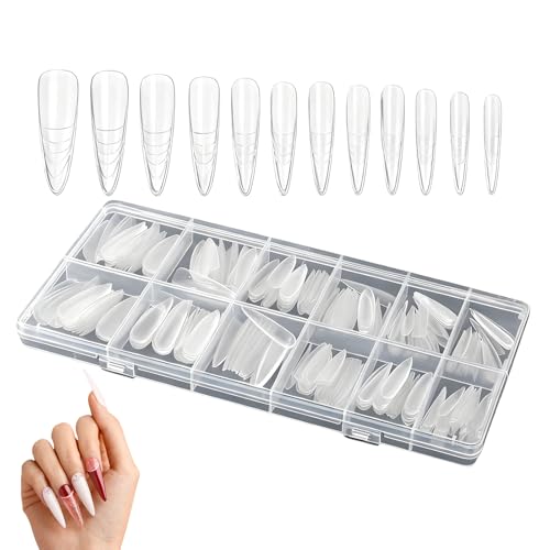 Formas Para Uñas Acrílicas, 240 Piezas Molde Transparente De Presión, Moldes Y Puntas De Extensión Reutilizables, Destinado A Mujeres Para Uñas Postizas En Dedos De Manos Y Pies Para Hogar Y Belleza Y