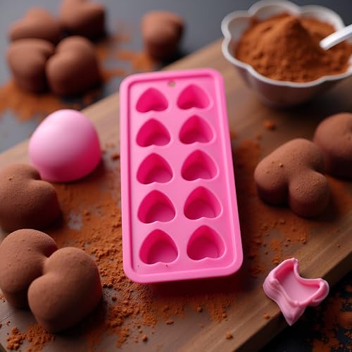 Bandeja de silicona para cubos de hielo en forma de corazón miniatura 5