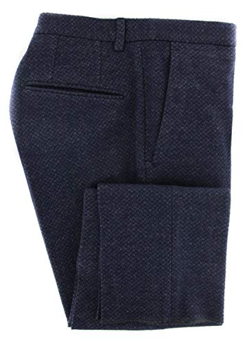 Incotex Dark Blue Fancy Cotton Blend Pants - Slim