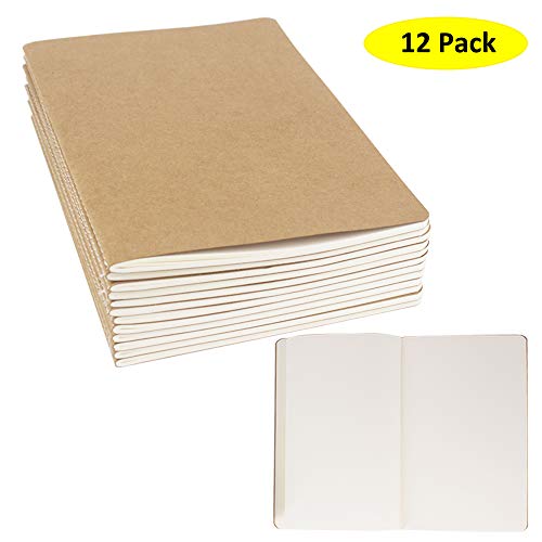 12 Pack Journal Notebook Blank Sketch Notebooks For Travelers, Students, Office/ Memo Diary