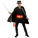 Fun Shack Disfraz Enmascarado Hombre Adulto Negro, Bandolero Mexicano, Disfraces Películas para Carnaval y Halloween, L