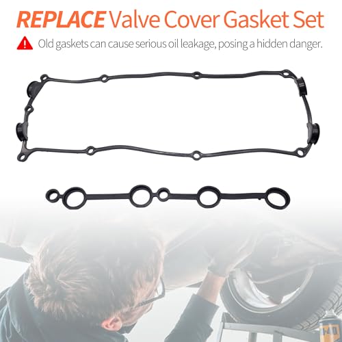 Image of HiSport Engine Valve Cover Gasket - Compatible with Nissan 1998-2004 Frontier 2000-2004 Xterra 1995-1998 240SX 2.4L - Replace VS50550R