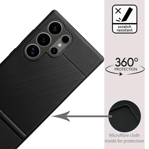 Image of NIUKIN Super Frosted Shield Pro Soft Back Case for Samsung Galaxy S24 Ultra | Shockproof Scratchproof Cover (Black Titanium)