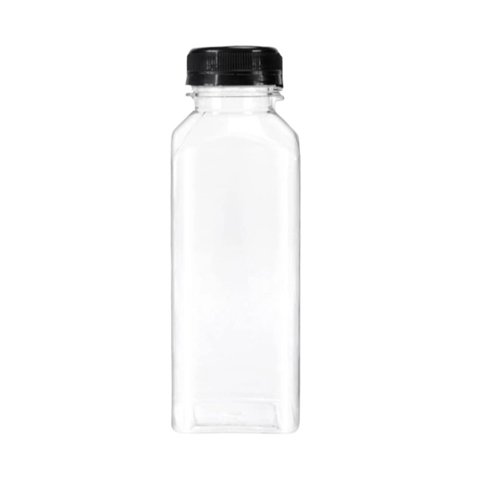 EnxJire Plastic Juice Bottles 16oz Leak-Proof Reusable Plastic Juice Bottles With Tamper-Resistant Black Lids - Perfect For Smoothies, Drinks Tea Dispensing for Kitchen(1pc bottle)