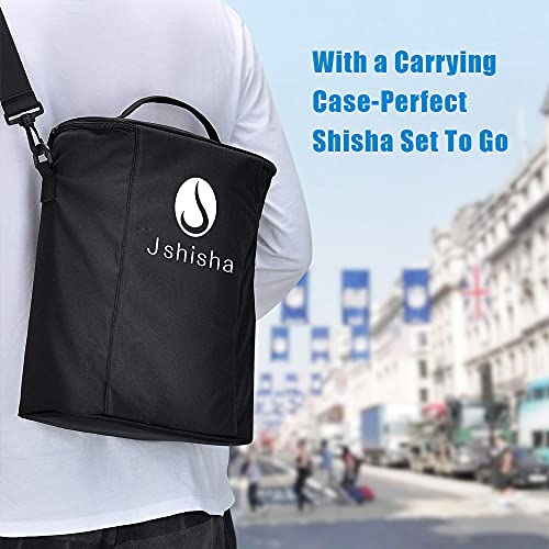 J Shisha Set Komplett, Shisha Hookah Set mit Tragetasche,42.5 cm Shisha to go, Shisha Set Black, Shisha Komplett mit… – Bild 6