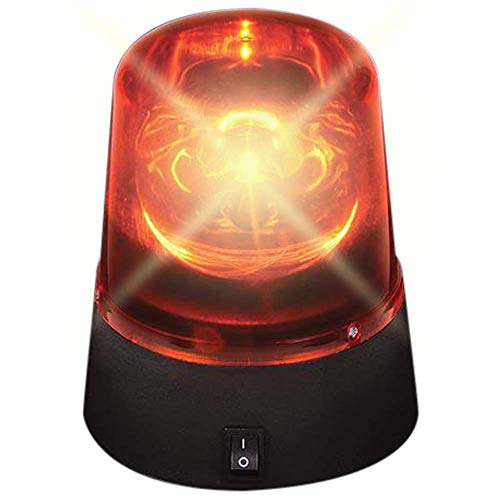 ArtCreativity Red Police Beacon LED Light, 4.5 Inch Rotating and Flashing Police Light Toy with Batteries Included, Police Party Decorations and Supplies, Fun Police Theme Gift for Boys and Girls