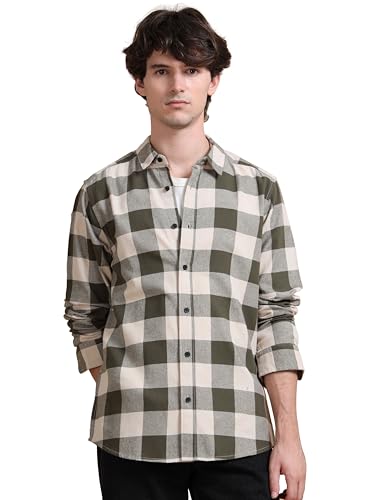 Image of StitchX Men's Brushed Cotton Buffalo Checkered Shirt