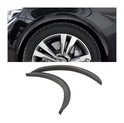 Moldura arco ceja protector guardabarros de fibra de carbono negra, 2 unidades 4