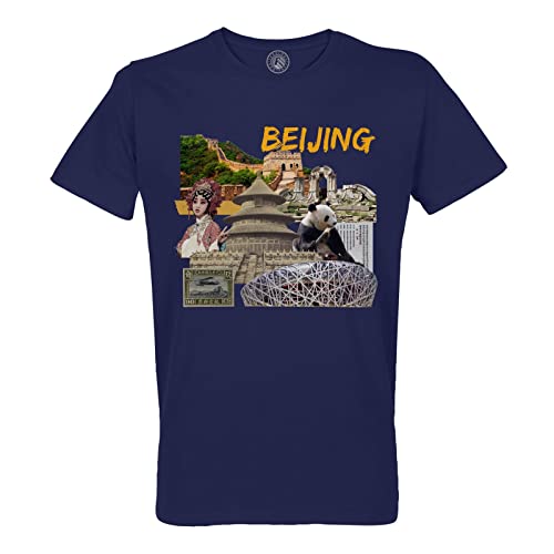 T-Shirt Homme Pékin Chine col rond en coton bio de qualité supérieure et coupe confortable