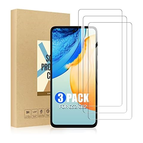 SCL Screen Protector Compatible with Moto G52/G82 Screen Protector Motorola G52/G82 Tempered Glass Film [3-Pack], [Easy Installation, Case Friendly, Bubble-free, 9H] Cover