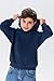 Haloumoning Boys Oversized Fleece Hoodies Kids Fashion Hooded Sweatshirts with Pockets 5-14 Years Navy Blue
