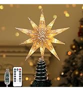 Amazon | Lewondr クリスマスツリートップスター ツリー星