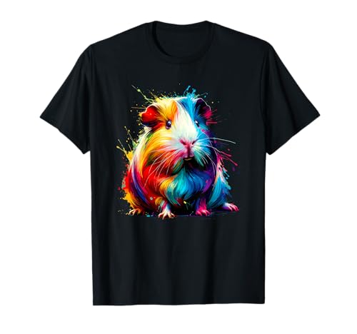 Colorful Splash Art Guinea Pig Lover Guinea Pigs T-Shirt