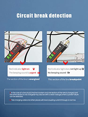 Aicevoos A1 Voltage Tester/Non-Contact Voltage Tester with Range AC 12V-1000V/48V-1000V, Live/Null Wire Tester - Image 3