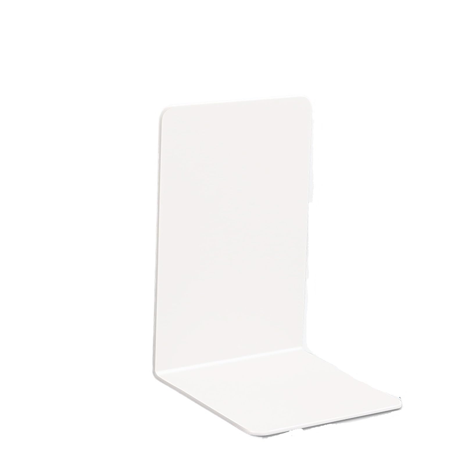 Bookends Bookends Non-Skid Book End Clear Holder For Library And Desktop Organizer Ends Shelves(White)