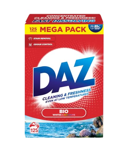 Daz Washing Powder 125 Washes Family Pack Laundry Detergent