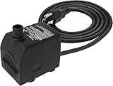 YH YUANHUA Submersible Water Pump Ultra Quiet with Dry Burning Protection160GPH for Fountains, Hydroponics, Ponds, Aquariums & More …